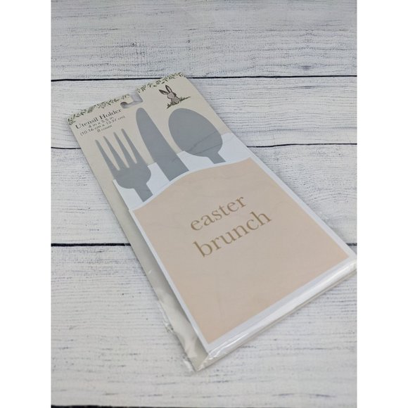 Easter Brunch Cardstock Utensil Holder 4x5.5" 8 Cnt - Design Group (8 count) - Picture 2 of 8